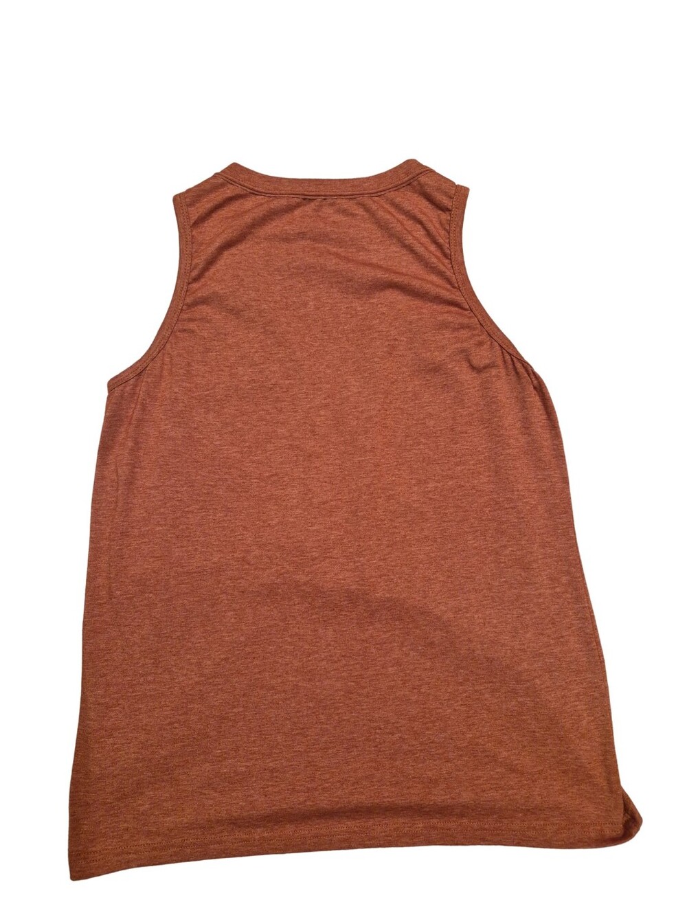 Tank Top Burnt Orange Faux Buttons - Picture 4 of 4
